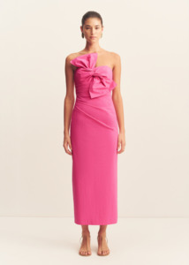 Shona Joy: SHONA JOY Campbell Knot Midi Dress - Vivid Pink