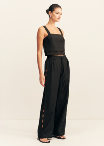 Shona Joy: SHONA JOY Birdie Scallop Pant - Black