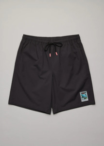 Mens: JUST ANOTHER FISHERMAN Cracks & Crevasses Volley Shorts - Antique Black