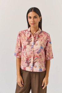 Tuesday Label: TUESDAY LABEL Imogen Shirt - Whirlpool