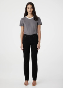 Outland Denim 1: OUTLAND DENIM Phoenix High Slim Jean - Black