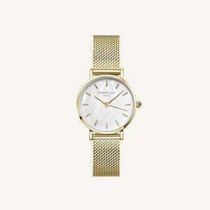 ROSEFIELD Small Edit Mesh Watch - Gold