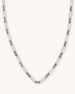 Rosefield: ROSEFIELD Multi Link Necklace - Silver