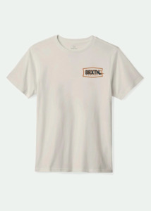 Brixton: BRIXTON Lightning Short Sleeve Standard T-Shirt - Cream