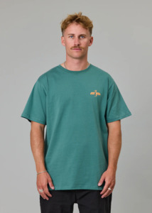 JUST ANOTHER FISHERMAN Shag Sea Tee - Vintage Teal