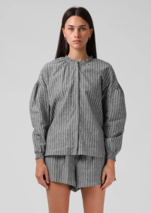 Rpm: RPM Olive Blouse - Black Stripe