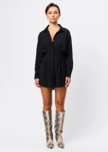 Dresses: MOSSMAN Good Intentions Mini Dress - Black