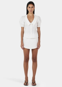 Shirts: OWNLEY Izzy Linen Shirt - Ivory