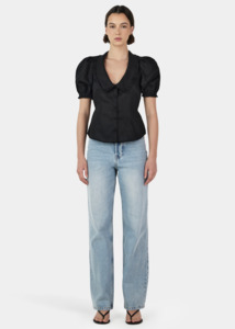 OWNLEY Izzy Linen Shirt - Black