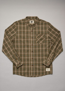 JUST ANOTHER FISHERMAN Boatyard Shirt - Tan Check