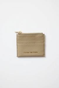 Womens: AMONG THE BRAVE Small Leather Cardholder - Taupe