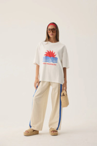 New Arrivals: ARAMINTA JAMES Tropiques Oversized Tee - Warm White