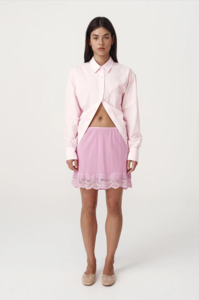 ROWIE Marina Silk Mini Skirt - Orchid Pink