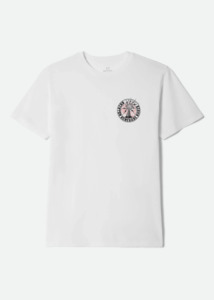 Mens: BRIXTON Broadcast Standard Short Sleeve T-Shirt - White