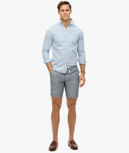 Mens: SUPERDRY Merchant Linen Short - Navy Stripe