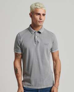 SUPERDRY S/S Vintage Destroy Polo - Dove Grey