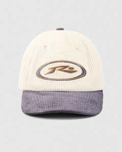 RUSTY Orbit Cord Six Panel Cap - Coal
