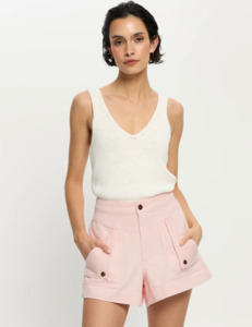 Kivari: KIVARI Celene Denim Short - Soft Pink