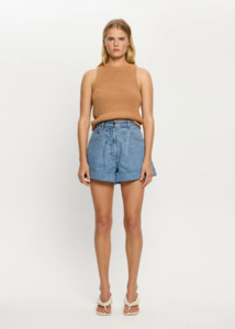 KIVARI Avery Denim Short - Stonewash Blue