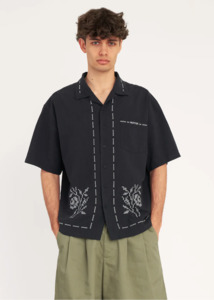 Huffer: HUFFER Cabana Flor Shirt - Basalt