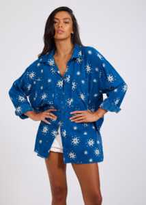 One Teaspoon: ONE TEASPOON Supernova Muslin Shirt - Blue