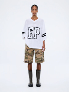 Ena Pelly: ENA PELLY Harper Crochet Jersey - Vintage White