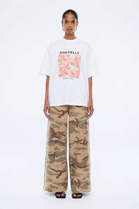 Ena Pelly: ENA PELLY Coral Floral Tee - Vintage White