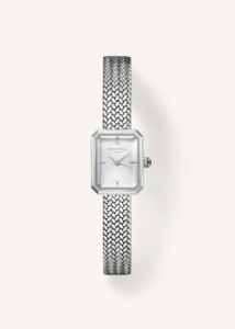 Rosefield: ROSEFIELD Mini Octagon Watch - Silver Mesh