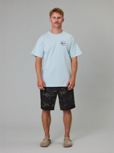JUST ANOTHER FISHERMAN Snapper Sea Tee - Sterling Blue