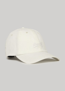 Superdry: SUPERDRY Vintage Embroidery Cap - New Ecru