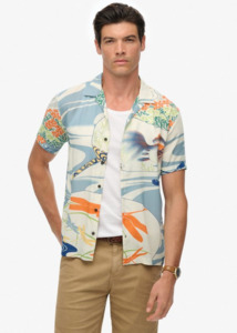 SUPERDRY Merchant Hawaiian Shirt - Ryusunichiwa Off White
