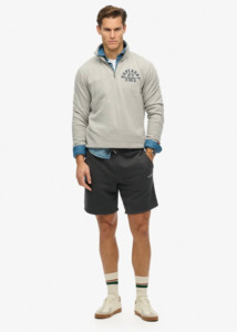 Superdry: SUPERDRY Micro Logo Short - Washed Black