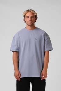 RPM O/S Sanded Tee - Dusty Blue