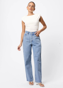 Jeans: MOSSMAN Stargazer Jean - Vintage Blue Rhinestone