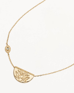New Arrivals: BY CHARLOTTE Eye Of Peace Lotus Necklace - 18k Gold Vermeil