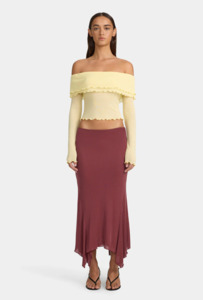 OWNLEY Kimmy Jersey Skirt - Plum