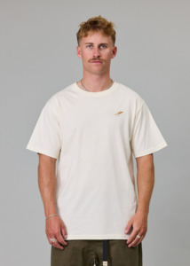 Mens: JUST ANOTHER FISHERMAN Fly Sea Tee - Antique White