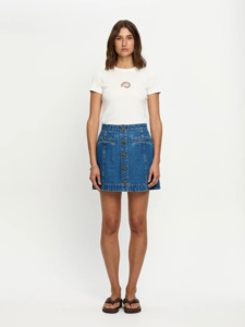 Kivari: KIVARI Shea Denim Skirt - Indigo