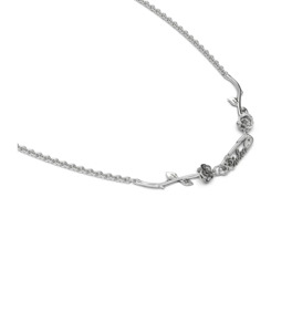 Stolen Girlfriends Club: STOLEN GIRLFRIENDS CLUB Rose Pin Necklace - Silver