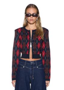 Ksubi: KSUBI Fable Cardi - Red Argyle