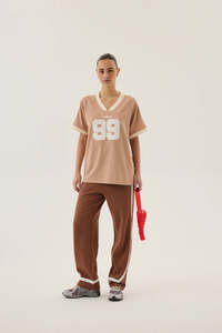 ARAMINTA JAMES Chilli 99 Waffle Tee - Latte