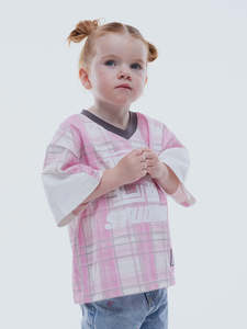Ena Pelly: ENA PELLY Kids Lunar Jersey - Pink Check