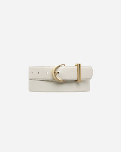 STATUS ANIXETY Under Your Spell Belt - Ivory Nappa/Gold