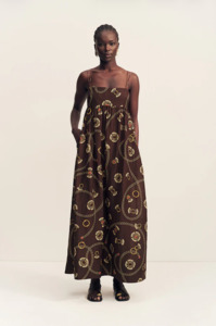 Shona Joy: SHONA JOY Vacanza Square Neck Maxi Dress - Medallion