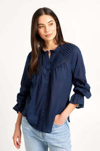 New Arrivals: TUESDAY LABEL Diamond Top - Navy