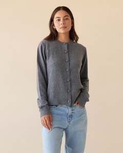 DEAR DYLAN Cashmere Cardigan - Grey Marle