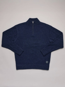 JUST ANOTHER FISHERMAN Merino Keyport 1/4 Knit - Indigo
