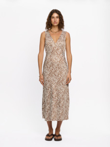 KIVARI Solara Midi Dress - Brown