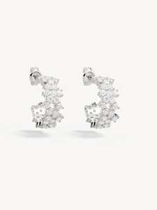 BY CHARLOTTE Crystal Dust Hoops - Stirling Silver