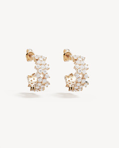 BY CHARLOTTE Crystal Dust Hoops -18k Gold Plated